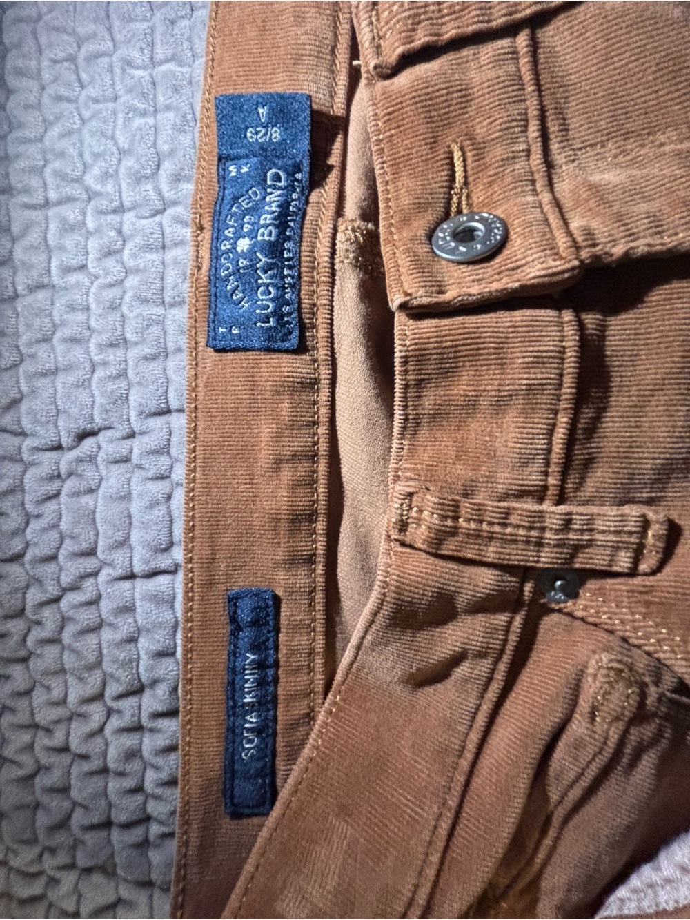 Lucky Brand Corduroy Pants in Caramel Brown - Picture 5 of 10